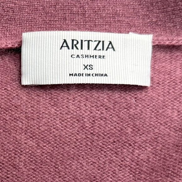 Aritzia cashmere cardigan, mauve, extra small. - Picture 4 of 5